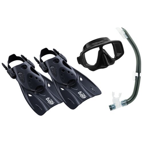 Комплект TUSA Sport UPR0101 маска трубка ласты р. M (36-42) черный