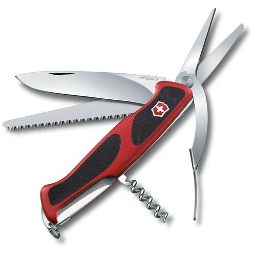 Нож многофункциональный VICTORINOX RangerGrip 71 gardener красный/черный