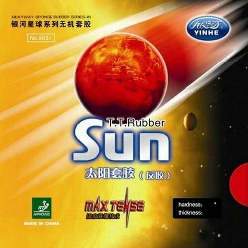 Накладка для настольного тенниса Yinhe Sun Soft, Red, 2.2
