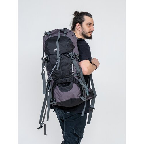 Профессиональный туристический рюкзак для путешествий, треккинга и активного отдыха TOPSKY 60 литров цвет черный