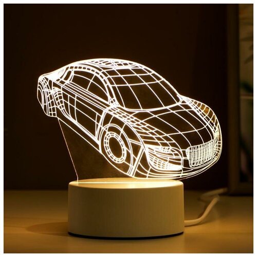 Светильник 'Авто' LED 3 режима белый от сети 10,5x13x20,5 см