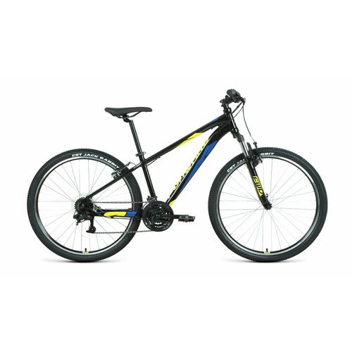 Велосипед FORWARD APACHE 1.2 27,5' (2022) (Велосипед FORWARD APACHE 27,5 1.2 (27,5' 21 ск. рост. 17') 2022, черный/желтый, RBK22FW27274)