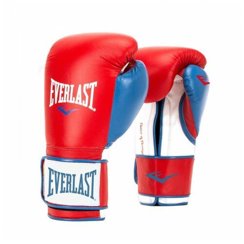 Перчатки тренировочные Powerlock PU красн/син. - Everlast - Красный - 14 oz