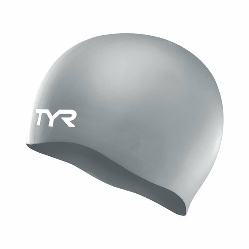 Шапочка для плавания TYR Wrinkle Free Silicone Cap, Silver
