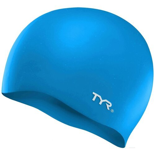 Шапочка для плавания 'TYR Wrinkle Free Silicone Cap', арт.LCS-420, голубой, силикон