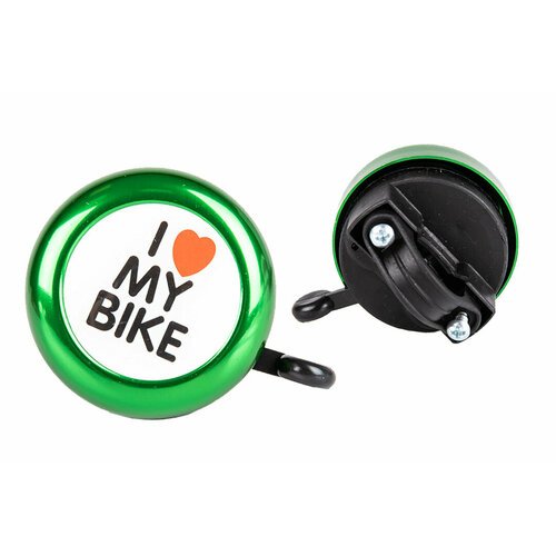 Звонок велосипедный 'I love my bike', зеленый 45A-11 1/100 45A-11