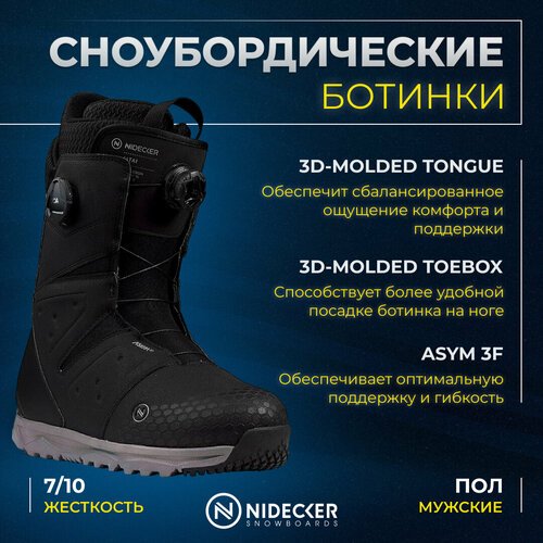 Ботинки сноубордические NIDECKER ALTAI (22/23) Black, 11,5 US