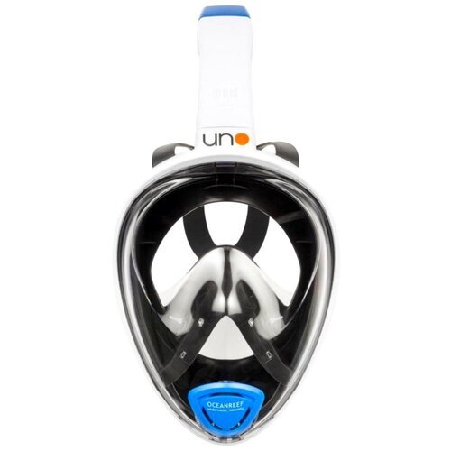 Полнолицевая маска для сноркелинга Ocean Reef Uno Бело-синяя L/XL