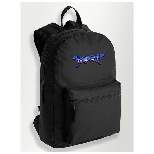 Черный школьный рюкзак с DTF печатью Музыка DragonForce (Хэви метал) - 1076