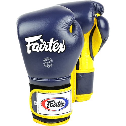 Боксерские перчатки Fairtex BGV9 Mexican Style Blue/Yellow. 12oz