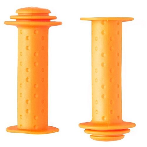Грипсы детские, резиновые, длина 102мм, оранжевые
