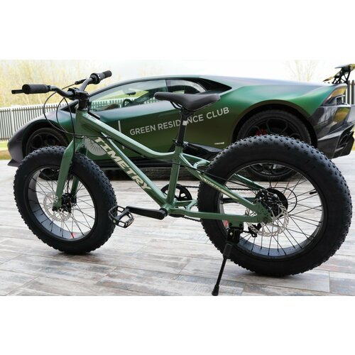Велосипед фэтбайк Fatbike Time Try TT215/7s 20' Алюминиевая рама 12' Детский , зеленый