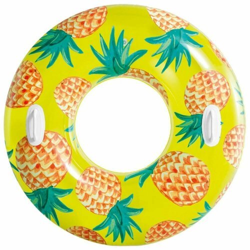 Круг надувной для плавания 'Тропические фрукты' (ананас) 107см, от 9 лет Intex 56261