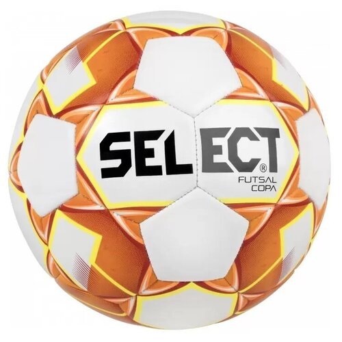 Футзальный мяч Select Futsal Copa v22 FIFA Basic, бело-оранжевый (PU (полиуретан), Латекс, Select Futsal, 62-64 cм, Бело-оранжевый) 62-64 cм