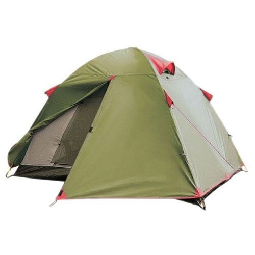 Палатка кемпинговая трёхместная Tramp Tourist 3, зеленый
