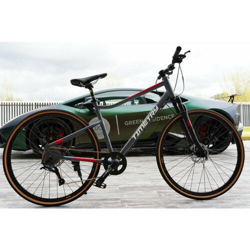 Велосипед горный Time Try ТT123/9s 28' Алюминиевая рама Спортивный Взрослый Подростковый Унисекс, серый модель 2024