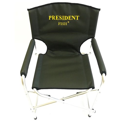 Кресло директорское President Fish Vip складное алюминий зелен. арт.6303 010