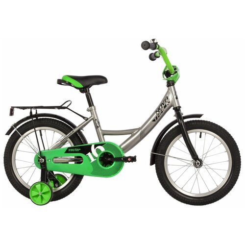 Детский велосипед Novatrack Vector 16' (2022) 16 Серебристый (101-115 см)