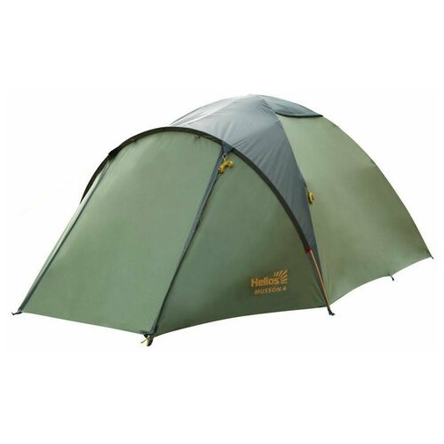 Палатка кемпинговая четырёхместная HELIOS MUSSON 4, зеленый
