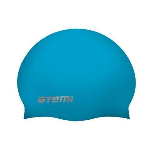 Шапочка для плавания Atemi, тонкий силикон,голубой, Tc403