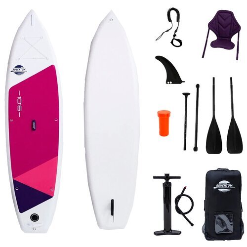 Cап борд надувной Adventum 10.6 Pink 2022 (323x81x15 см) / Sup board, сапборд, доска для сап серфинга