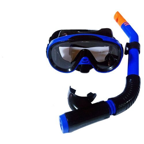 E39245-1 Набор для плавания юниорский маска+трубка (ПВХ) (синий)
