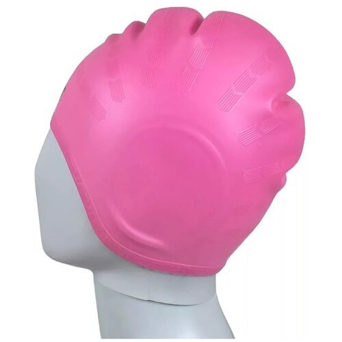 Шапочка для плавания CS06 силиконовая цвет: розовый