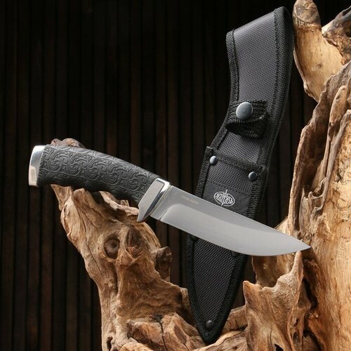 Нож охотничий 'Плёс' сталь - 95х18. рукоять - сталь / резина, 25 см