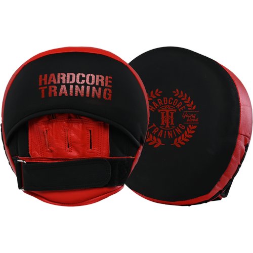 Профессиональные тренерские лапы для бокса Hardcore Training Air Pads Red