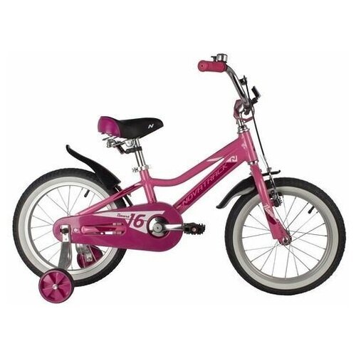 Велосипед детский NOVATRACK 16'165ANOVARA. PN22 алюм, розовый, пер. руч, зад. нож. тормоз, короткие к