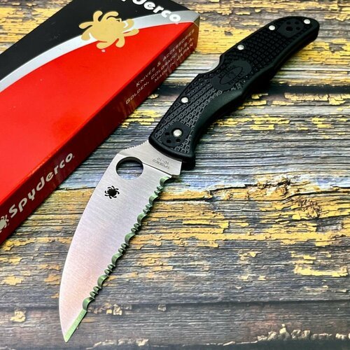 Нож складной Spyderco SC10FSWCBK Endura 4, Wharncliffe Serrated Blade