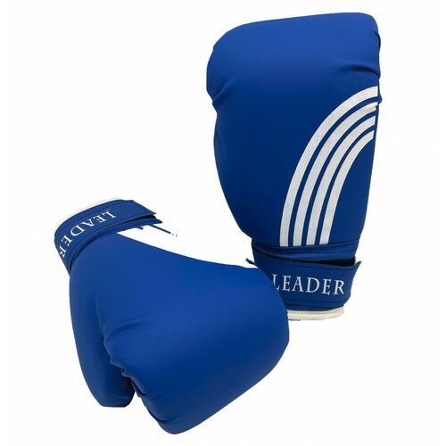 Перчатки боксерские RealSport LEADER 10 унций, синий