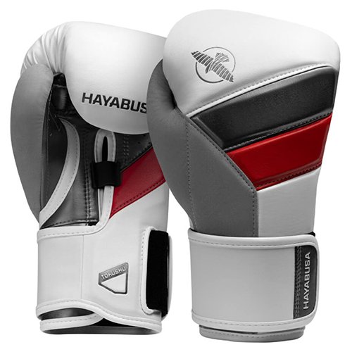 Боксерские перчатки Hayabusa T3 Special Edition White/Red (12 унций)