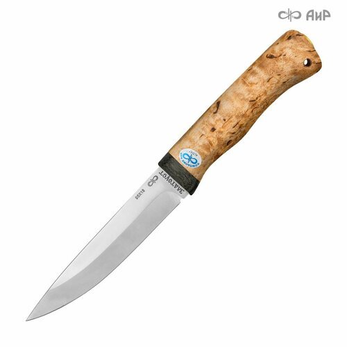 Нож туристический пескарь АиР, длина лезвия 13 см, сталь 95Х18, рукоять Карельская Береза