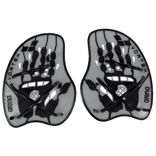 Лопатки для плавания arena Vortex evolution hand paddle 95232, silver/black