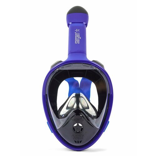 Полнолицевая маска для подводного плавания с трубкой SARGAN PLANETA OCEAN размер S-M синий-черный/прозрачный