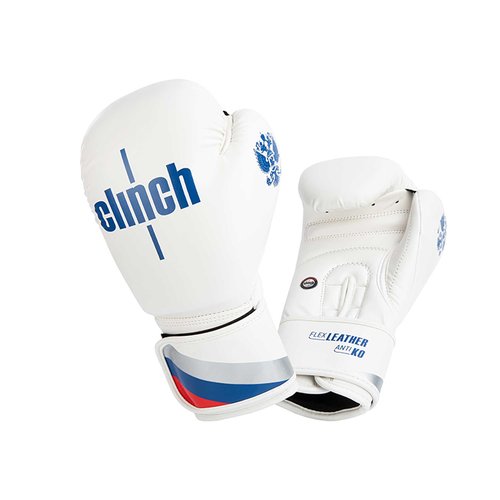 Боксерские перчатки Clinch Olimp C111 White/Blue (10 унций)