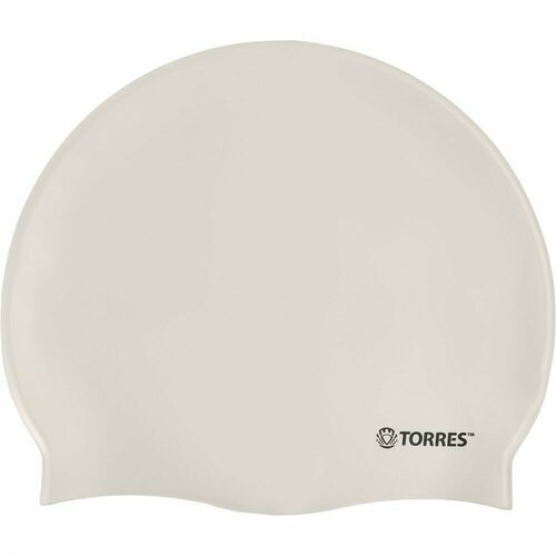 Шапочка для плавания TORRES Flat, SW-12201WT, белый, силикон Senior