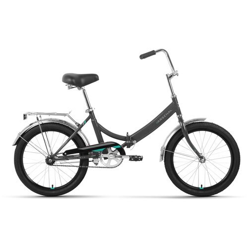 Велосипед 20 FORWARD ARSENAL 1.0 (1-ск.) 2022 темный/серый/бирюзовый
