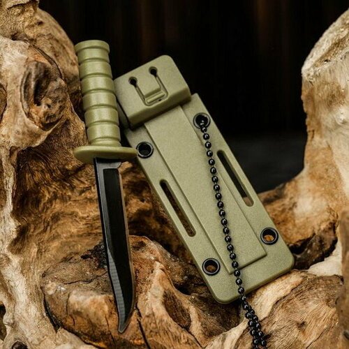 Нож-брелок 'Аркелл' 9см, клинок 50мм/1.5мм, зеленый