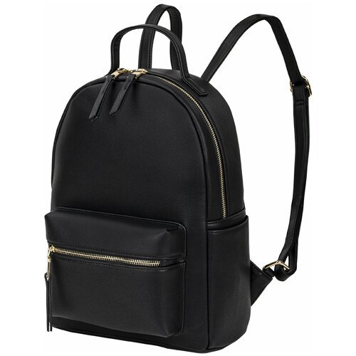 Рюкзак из экокожи BRAUBERG PODIUM женский, с отделением для планшета, черный, 34x25x13 см, 270817