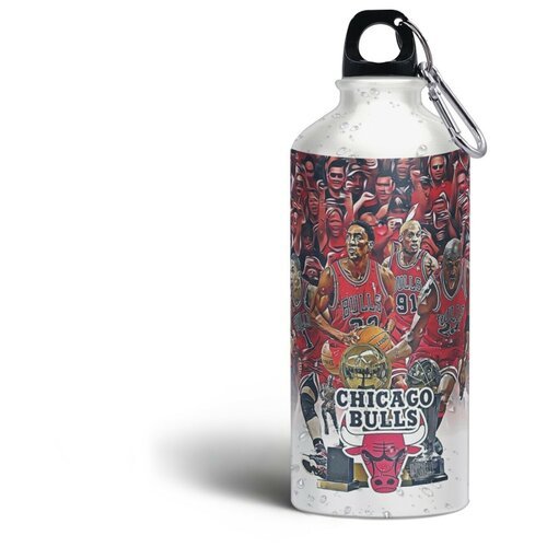 Бутылка спортивная/туристическая фляга Спорт Баскетбол Чикаго буллз - 216