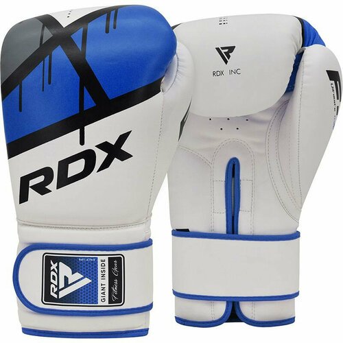 Боксерские перчатки RDX F7 14oz белый/синий