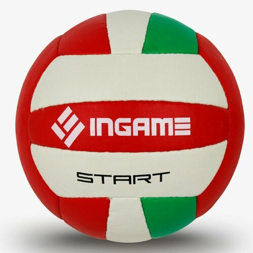 Мяч волейбольный INGAME START (зеленый-белый-красный)