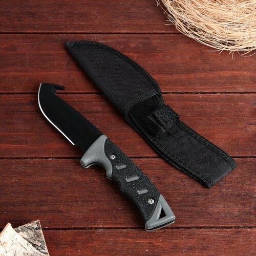 Нож тактический 'Альфа', шкуросъемный, клинок 8,5см, серый