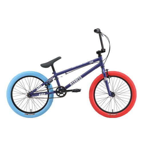 Велосипед Stark'24 Madness BMX 1 темно-синий матовый/серебристый/синий, красный