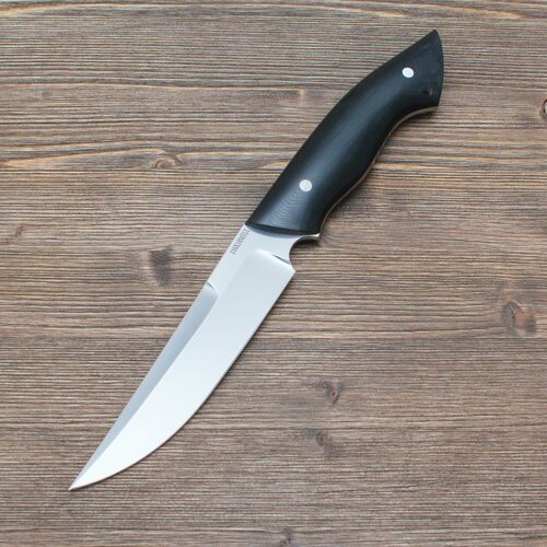Нож туристический Охотник 110Х18М-ШД Полированный G10 Черный Цельнометаллический (Full-tang) Ножи Lemax (Лемакс)