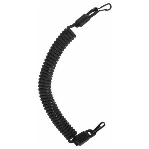Страховочный шнур (Тренчик) из паракорда с карабинами Цвет: Black