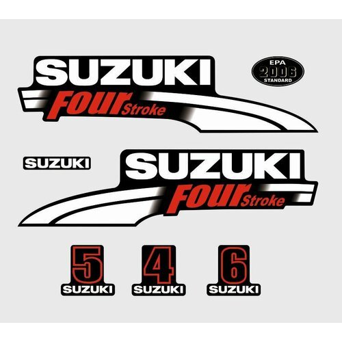 Наклейка для лодочного мотора Suzuki 4-5-6hp