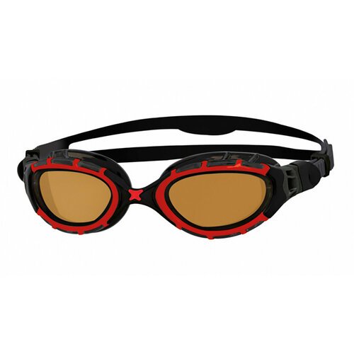 ZOGGS Очки для плавания Predator Polarized (черный/красный) Regular